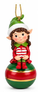 Resin Elf Xmas Ornaments