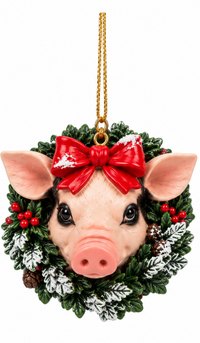 Resin Christmas Farm Animal Ornaments