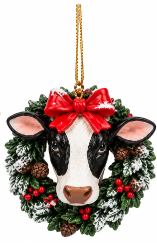 Resin Christmas Farm Animal Ornaments