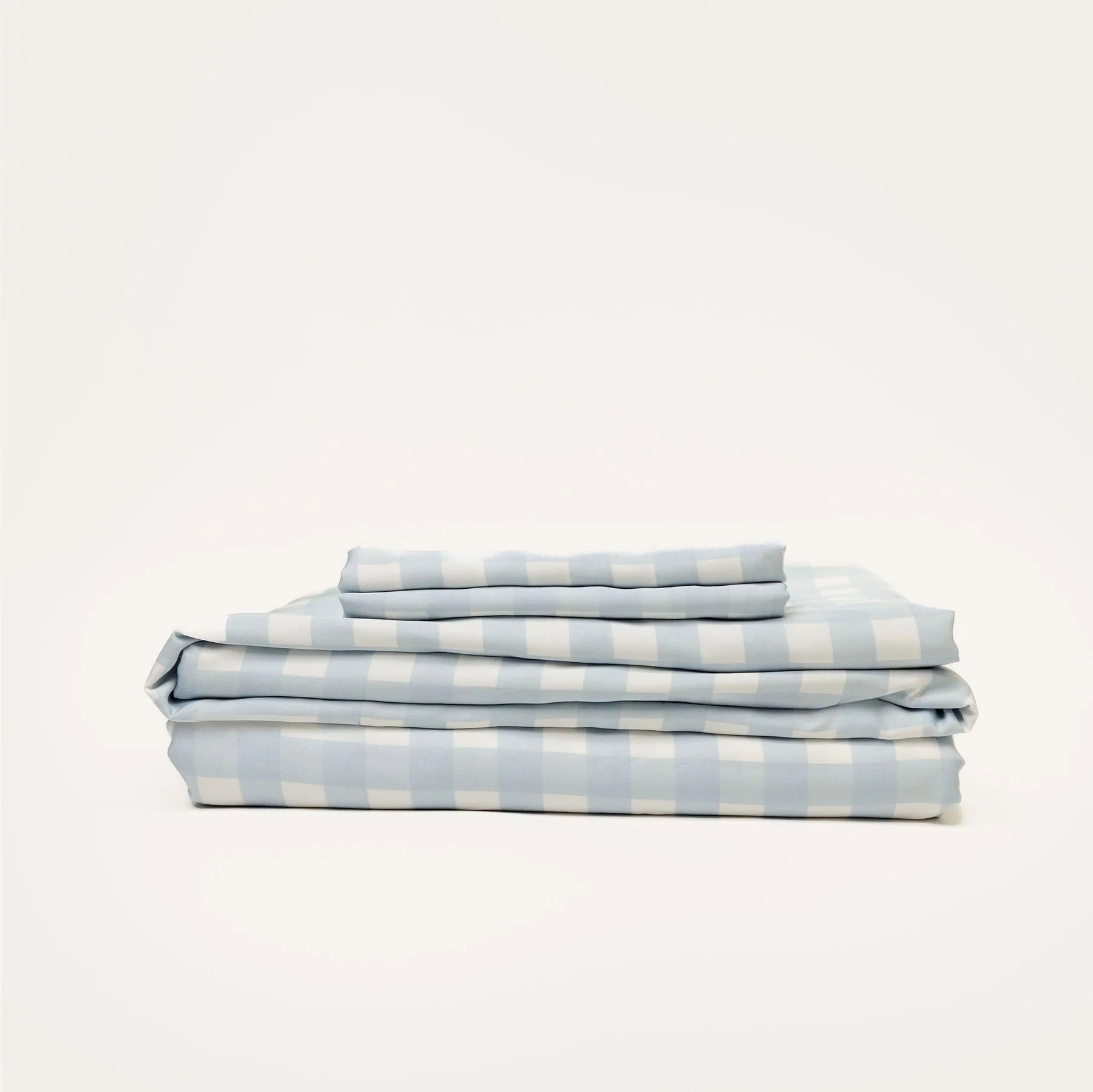100% Organic Bamboo Sheet Set | Sky Gingham