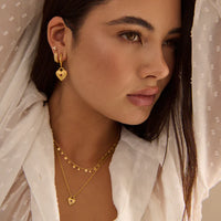 Love You Small Heart Necklace | 18KT Yellow Gold Plate