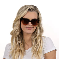 Harper Ombre Brown l Bio Acetate Sunglasses l Brown Graduated Polarised Lens