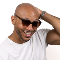 Harper Ombre Brown l Bio Acetate Sunglasses l Brown Graduated Polarised Lens
