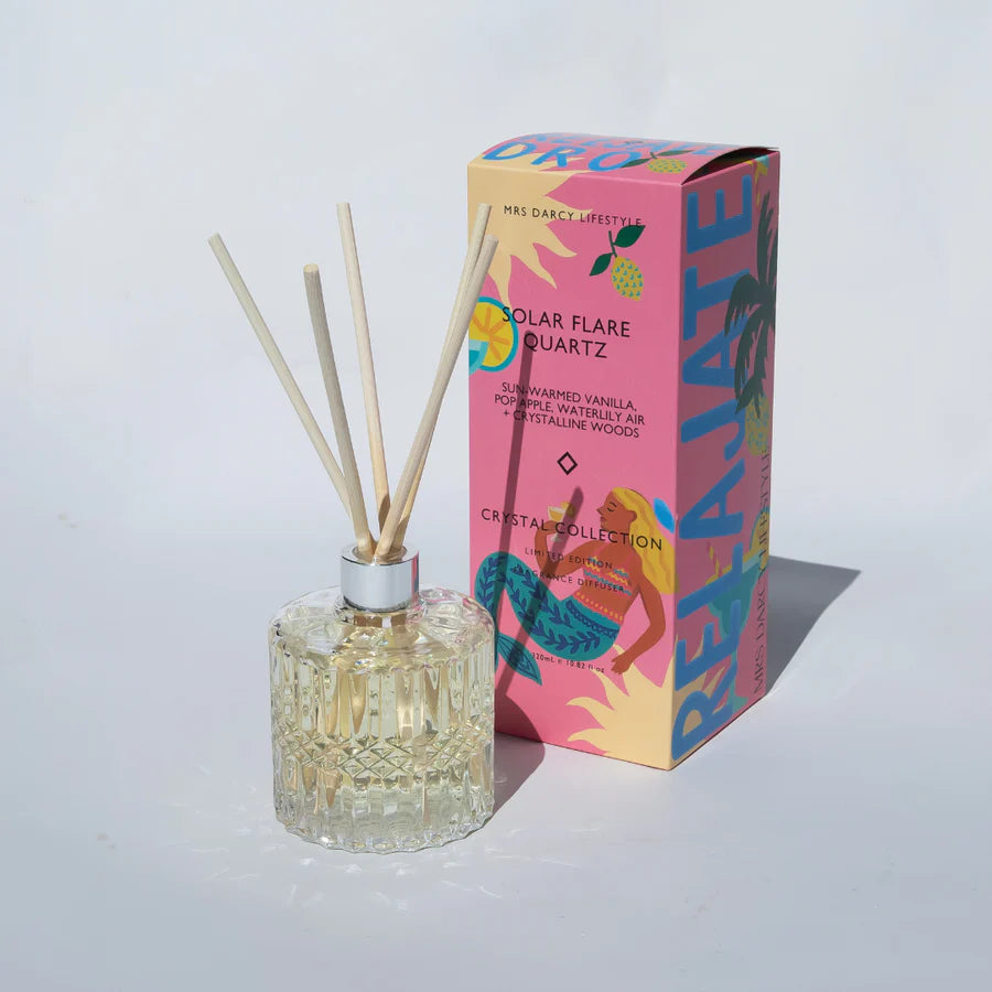 Diffuser Solar Flare Quartz | Sun-Warmed Vanilla, Pop Apple, Waterlily Air + Crystalline Woods