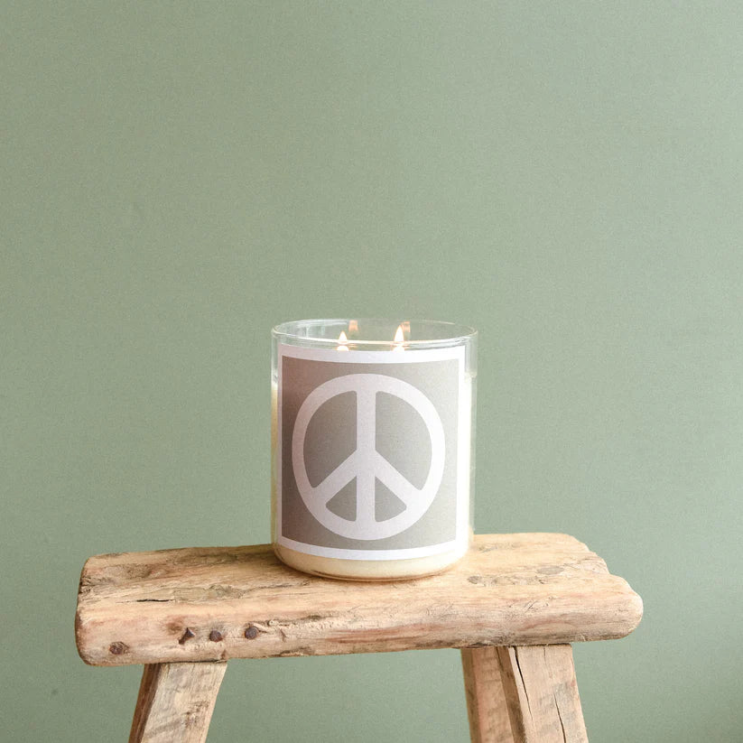 Peace Sign Sage Soul Candle