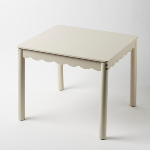 Scalloped Kids Table | Beige