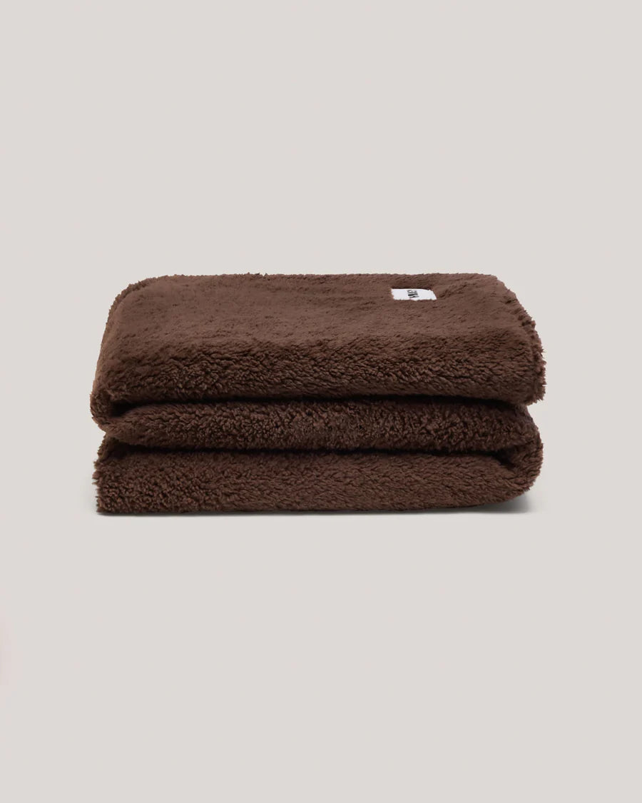Faux Fur Throw Blanket | Chocolate
