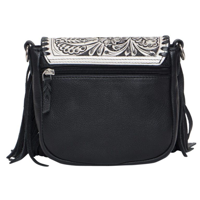 Oman Tooling Leather Hand Carved Flap Sling Bag