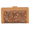 Alexandria |  Hand Carved Tooling Leather Clutch Wallet