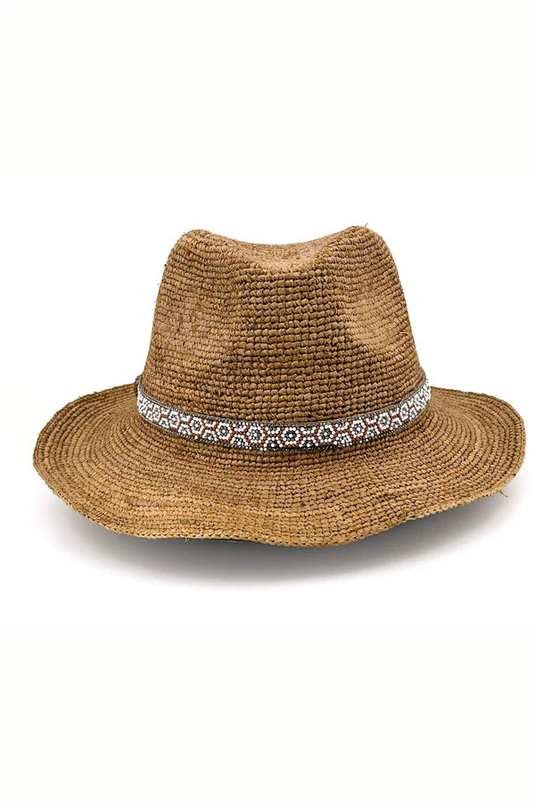 Marrakech Raffia Fedora | Camel