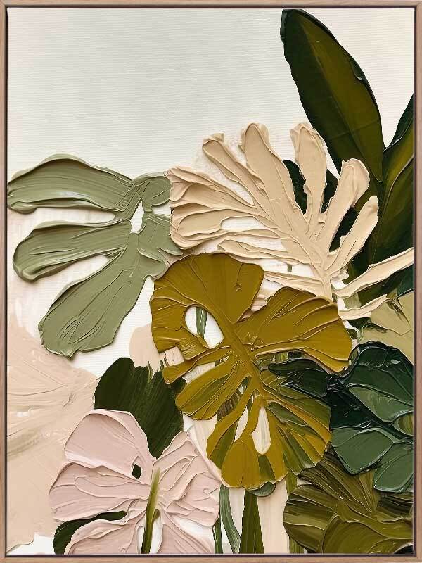 Foliage on a Summer Walk | Oak Frame Art Print