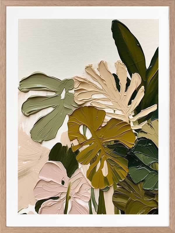 Foliage on a Summer Walk | Oak Frame Art Print