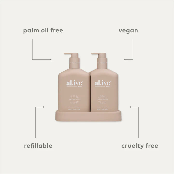 Wash & Lotion Duo + Tray | Apricot & Sweet Fig