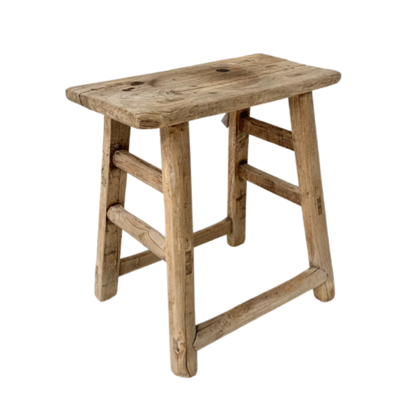 Elm Rectangle Worker Stool