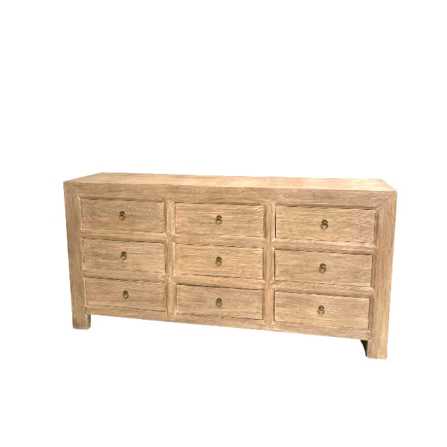 Elm 9 Drawer Cabinet Console