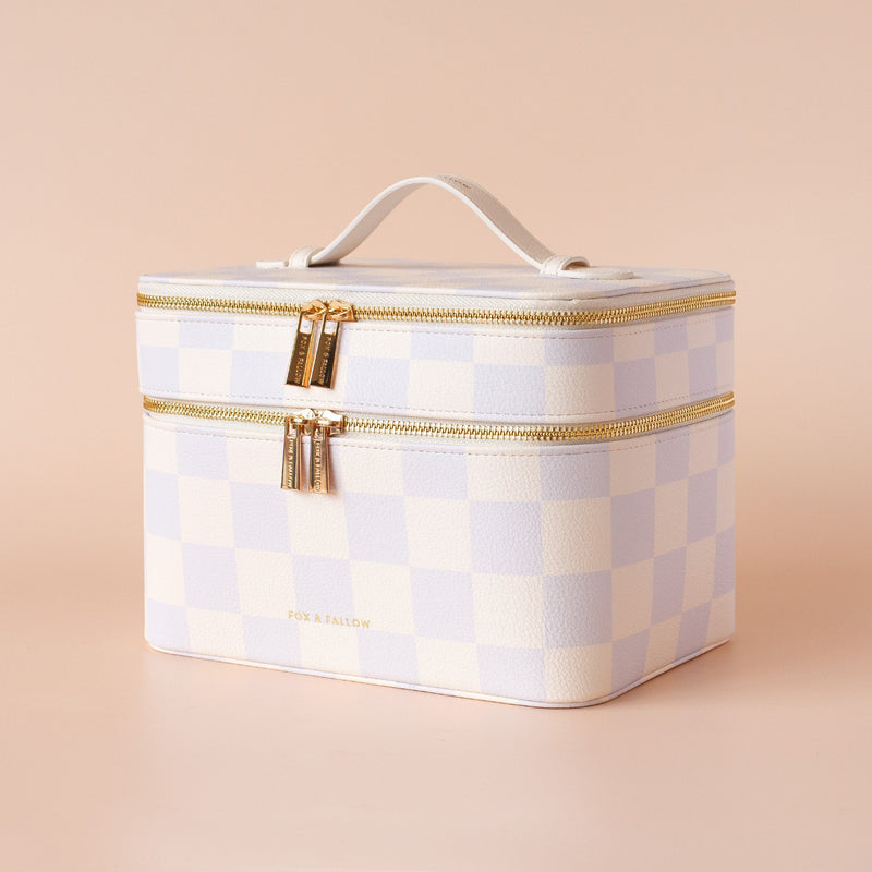 Powder Check Cosmetic Bags