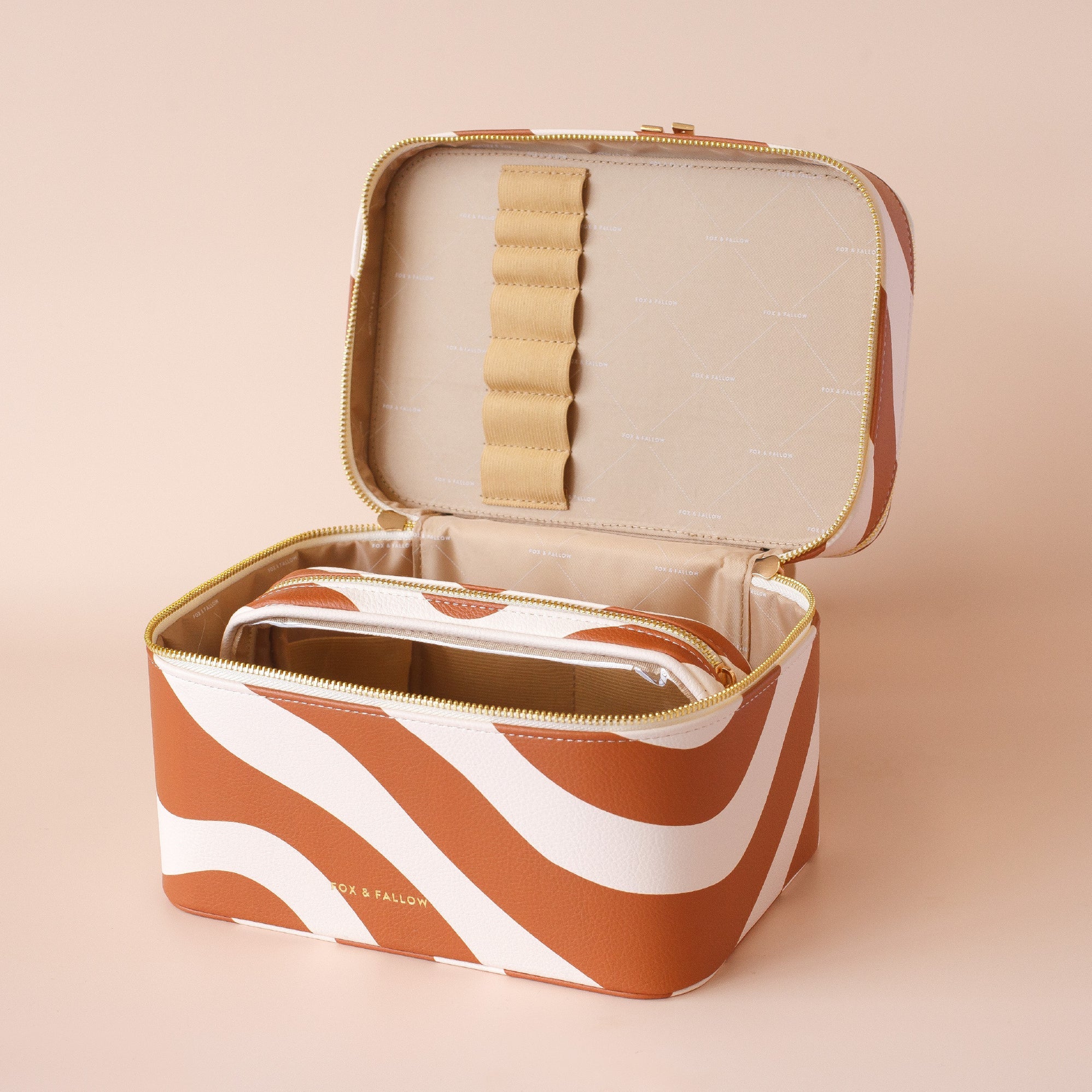 Rust Swirl Cosmetic Bags