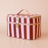 Burgundy Stripe Cosmetic Bags