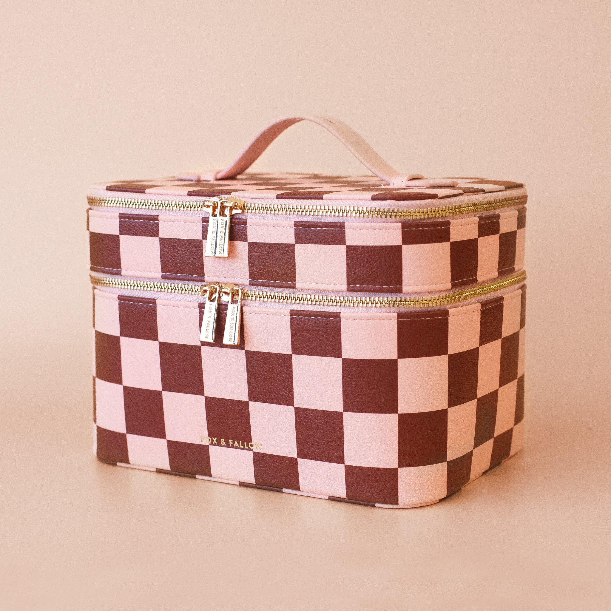 Cherry Check Cosmetic Bags