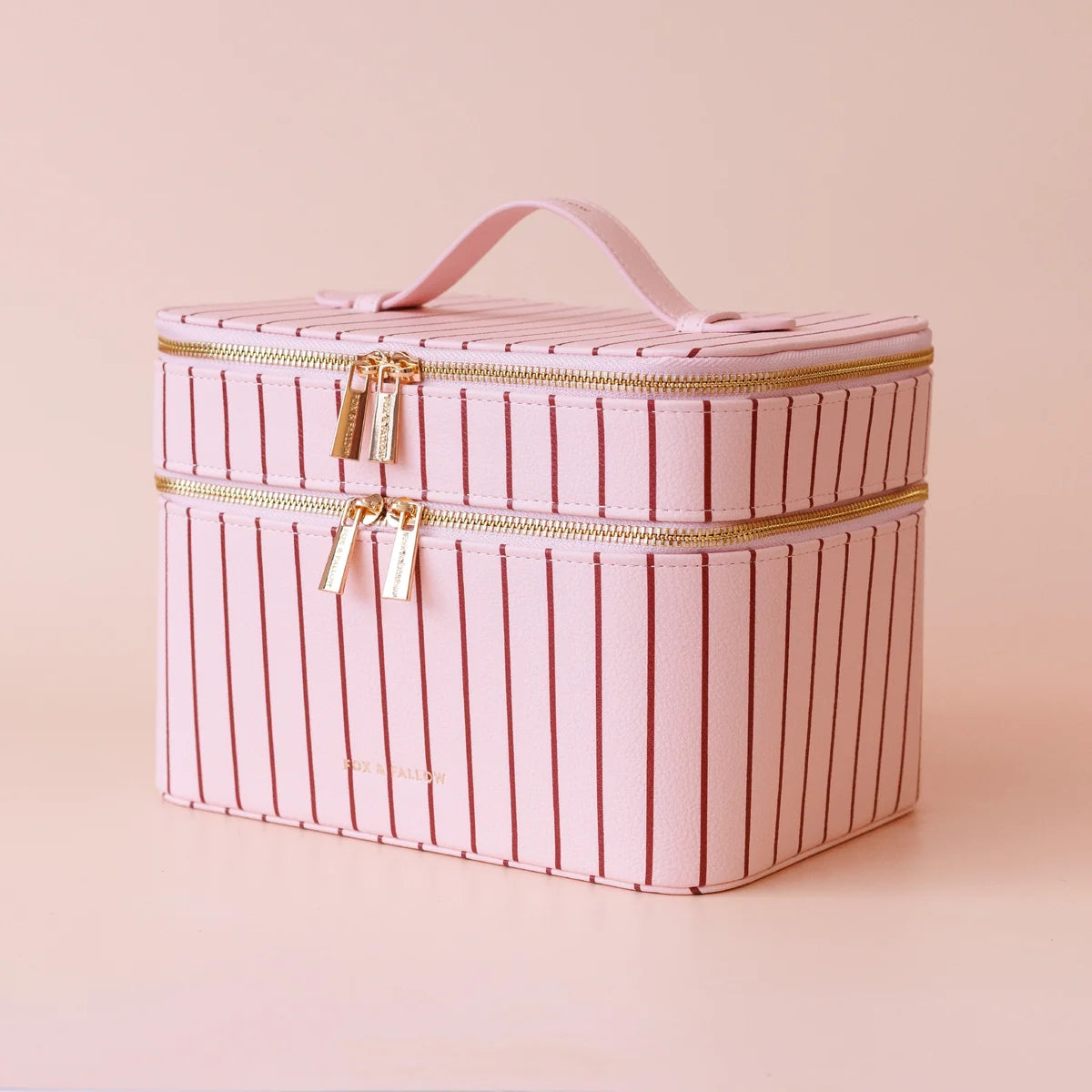 Rosé Pinstripe Cosmetic Bag Collection