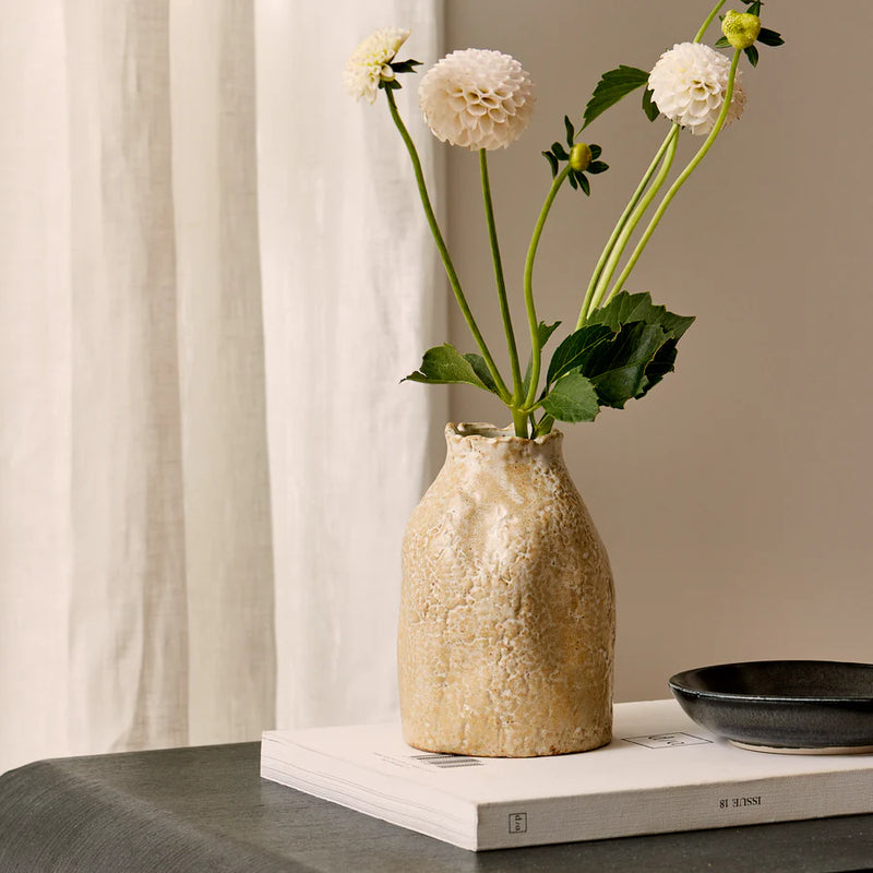 Denver Stone Cream Taupe Narrow Vase