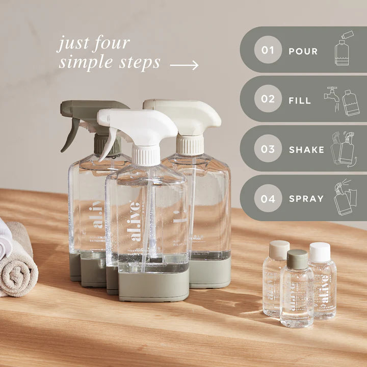 Home Cleaning Starter Kit | Apple + White Musk, Citrus Blossom & Fresh Grapefruit