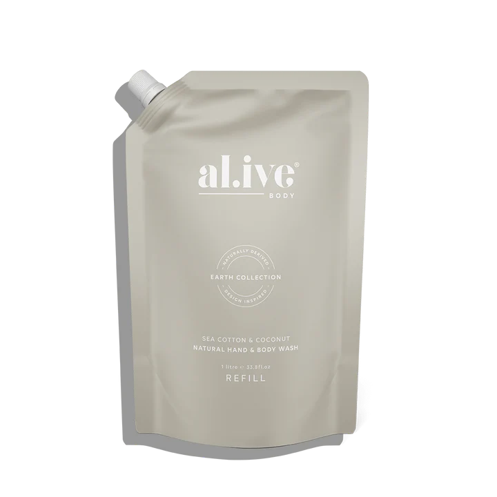 Lotion or Wash Refill 1 Litre | Sea Cotton + Coconut