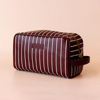 Merlot Pinstripe Cosmetic Bag Collection