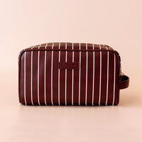 Merlot Pinstripe Cosmetic Bag Collection