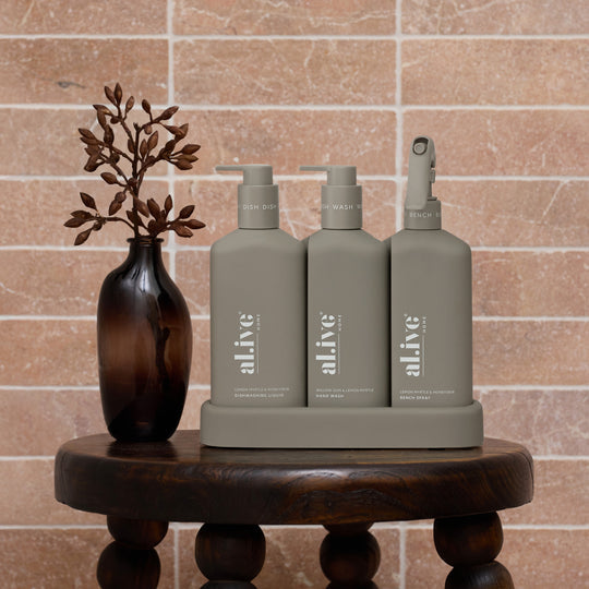 Dishwashing Liquid, Bench Spray & Hand Wash Trio | Willow Gum & Lemon Myrtle + Lemon Myrtle & Honeydew