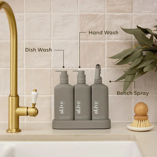 Dishwashing Liquid, Bench Spray & Hand Wash Trio | Willow Gum & Lemon Myrtle + Lemon Myrtle & Honeydew