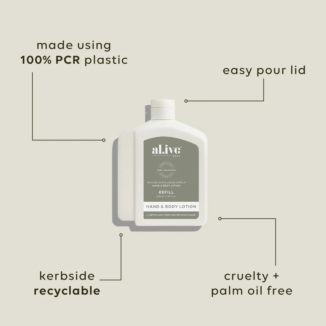 Lotion or Wash Refill Bottle | Willow Gum & Lemon Myrtle
