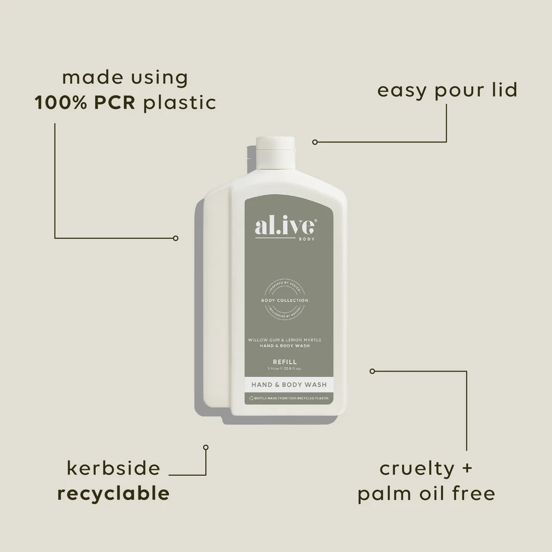 Lotion or Wash Refill Bottle | Willow Gum & Lemon Myrtle
