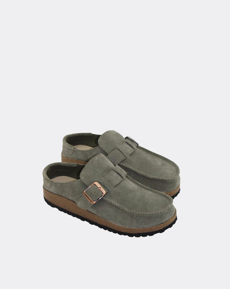 Winnie Slip-On | Vintage Green Suede
