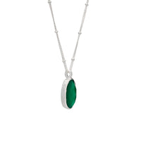 Wandering Soul Green Onyx Pendant Necklace | Sterling Silver