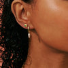Wandering Soul Green Onyx Stud Earrings | 18KT Yellow Gold Plate