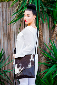 Prague Cowhide Wave Flap Bag