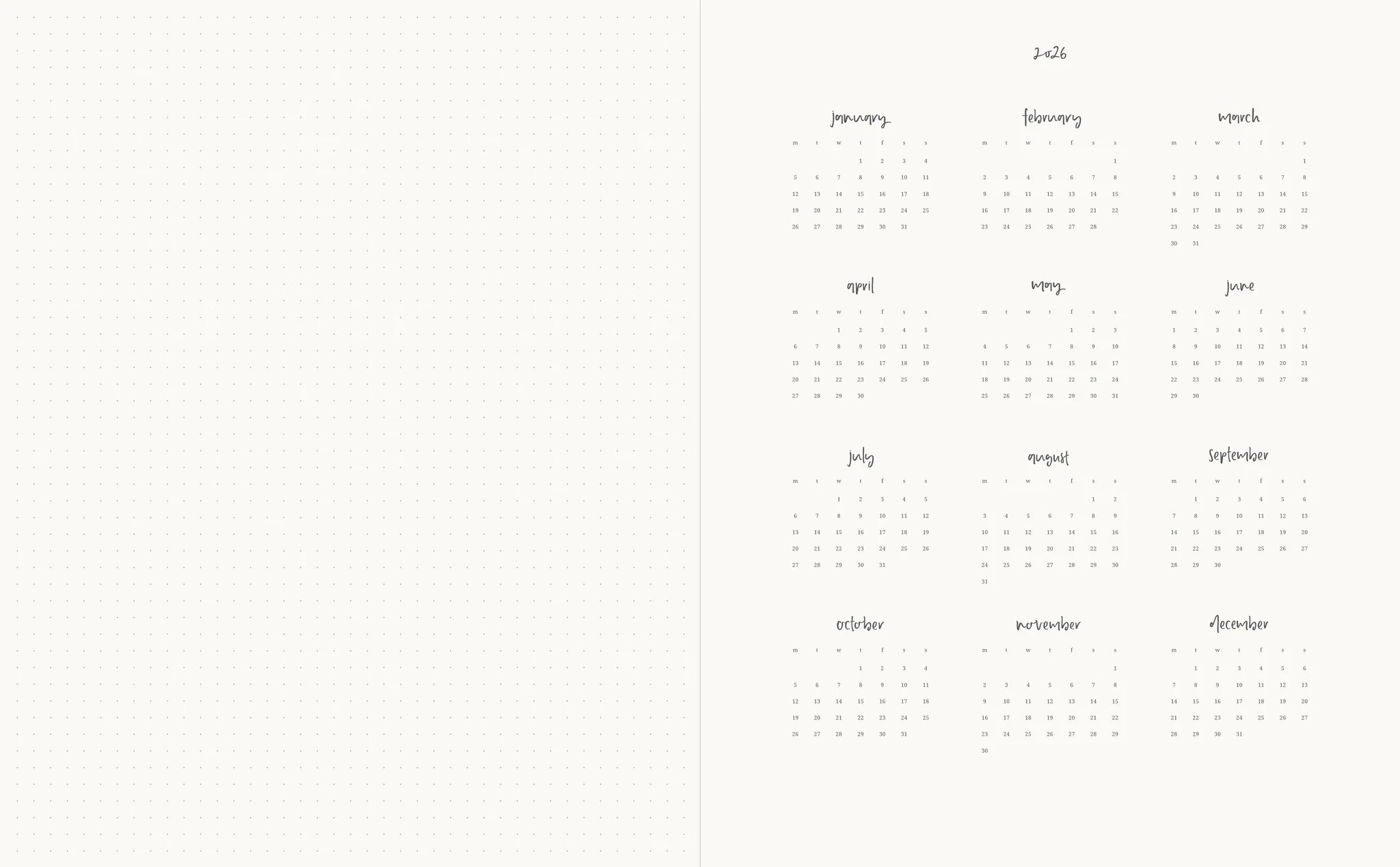 2026 Planner | Signature | Horizontal Weekly | Lilac
