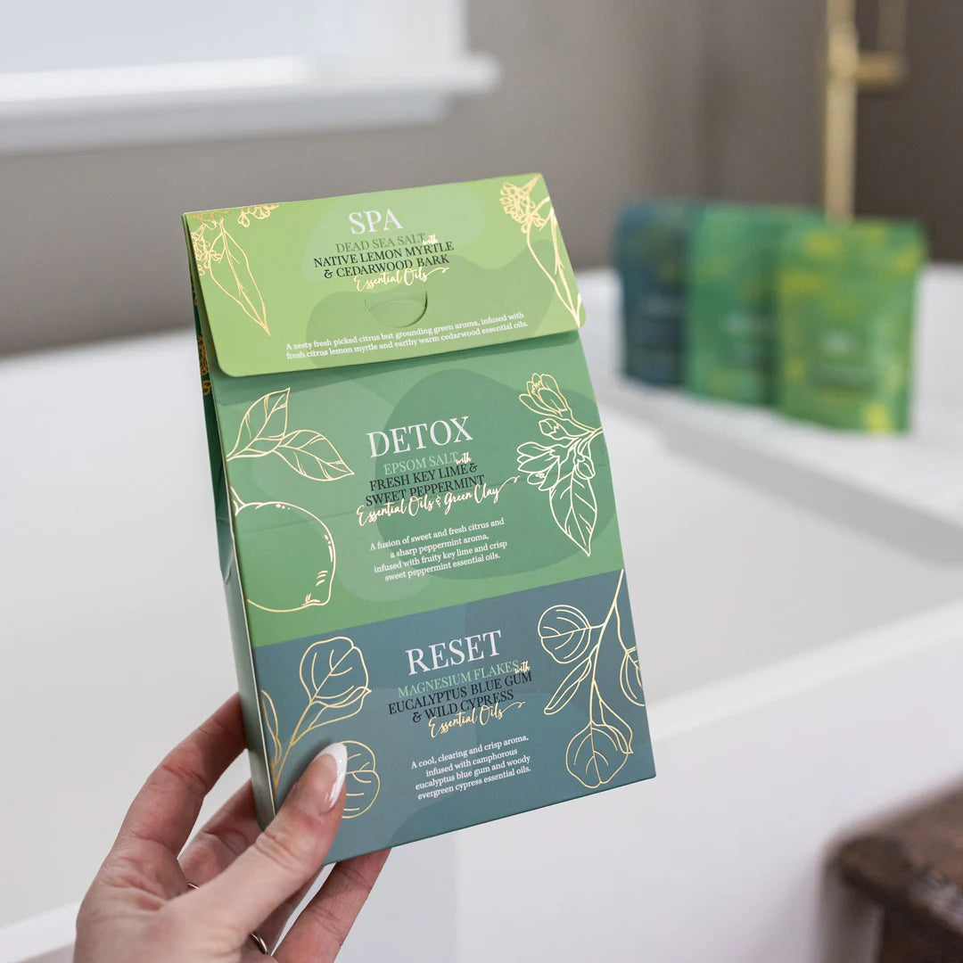 Refreshing Natural Bath Salts Three Pack