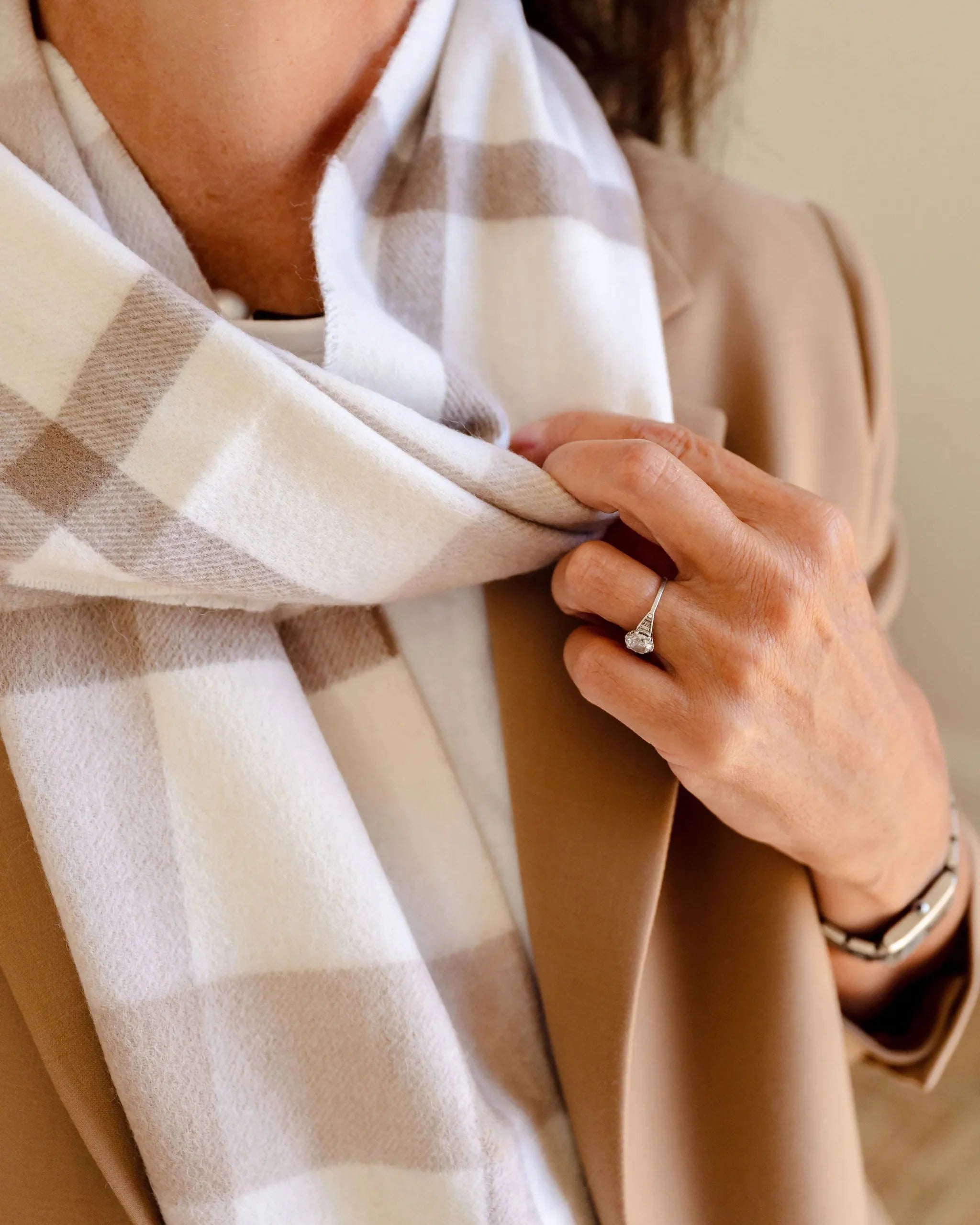 Winter Woollen Check Scarf