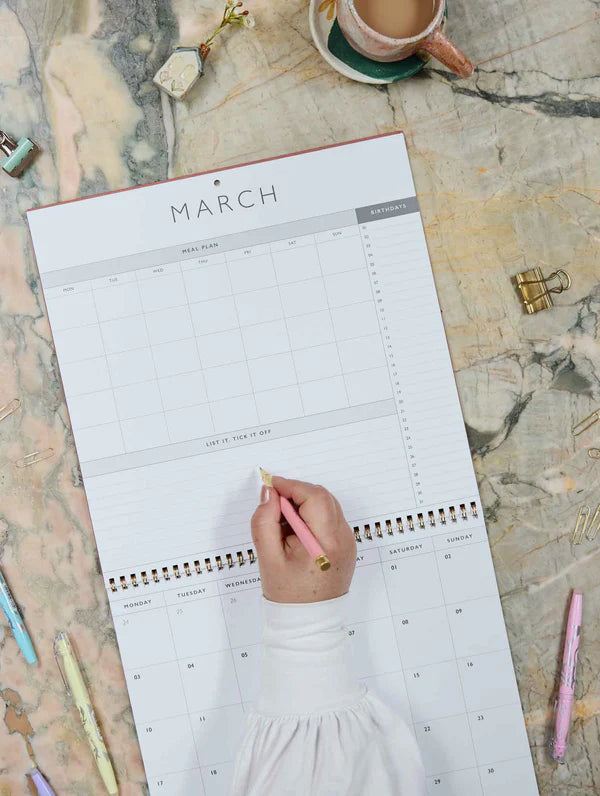 2026 Linen Planner & Calendar | Rose
