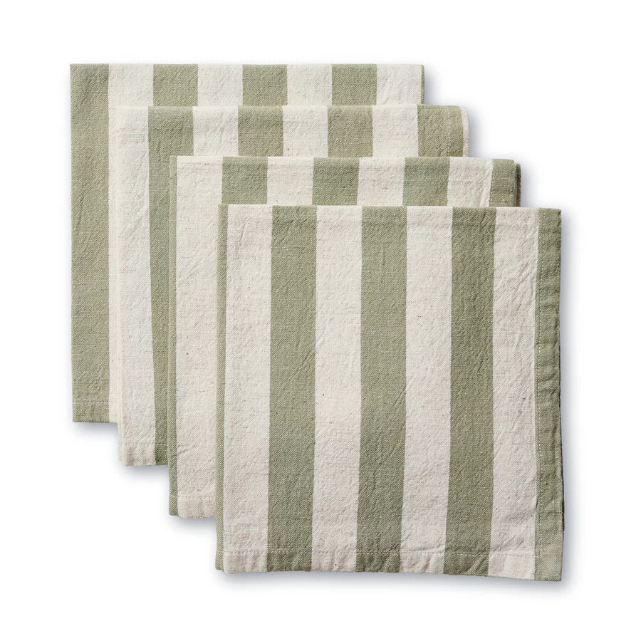 Estelle Green Stripe Napery