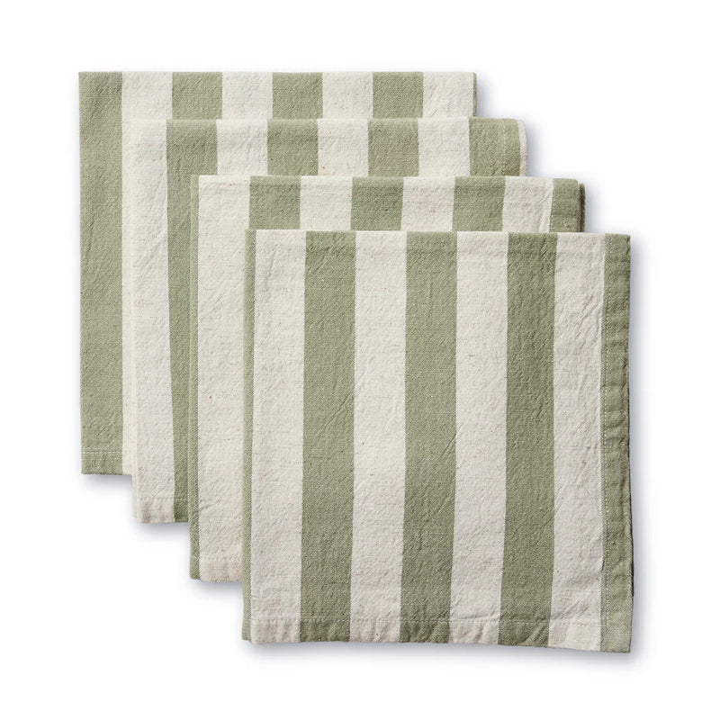 Estelle Green Stripe Napery