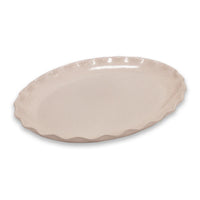 Cleo Wavy Natural Speckle Serveware
