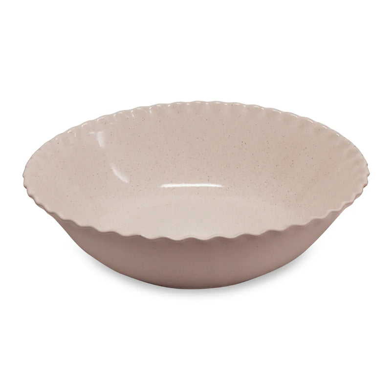 Cleo Wavy Natural Speckle Serveware