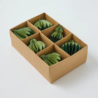 Natalia Paper Dark Green/Light Green Assorted Decoration Set