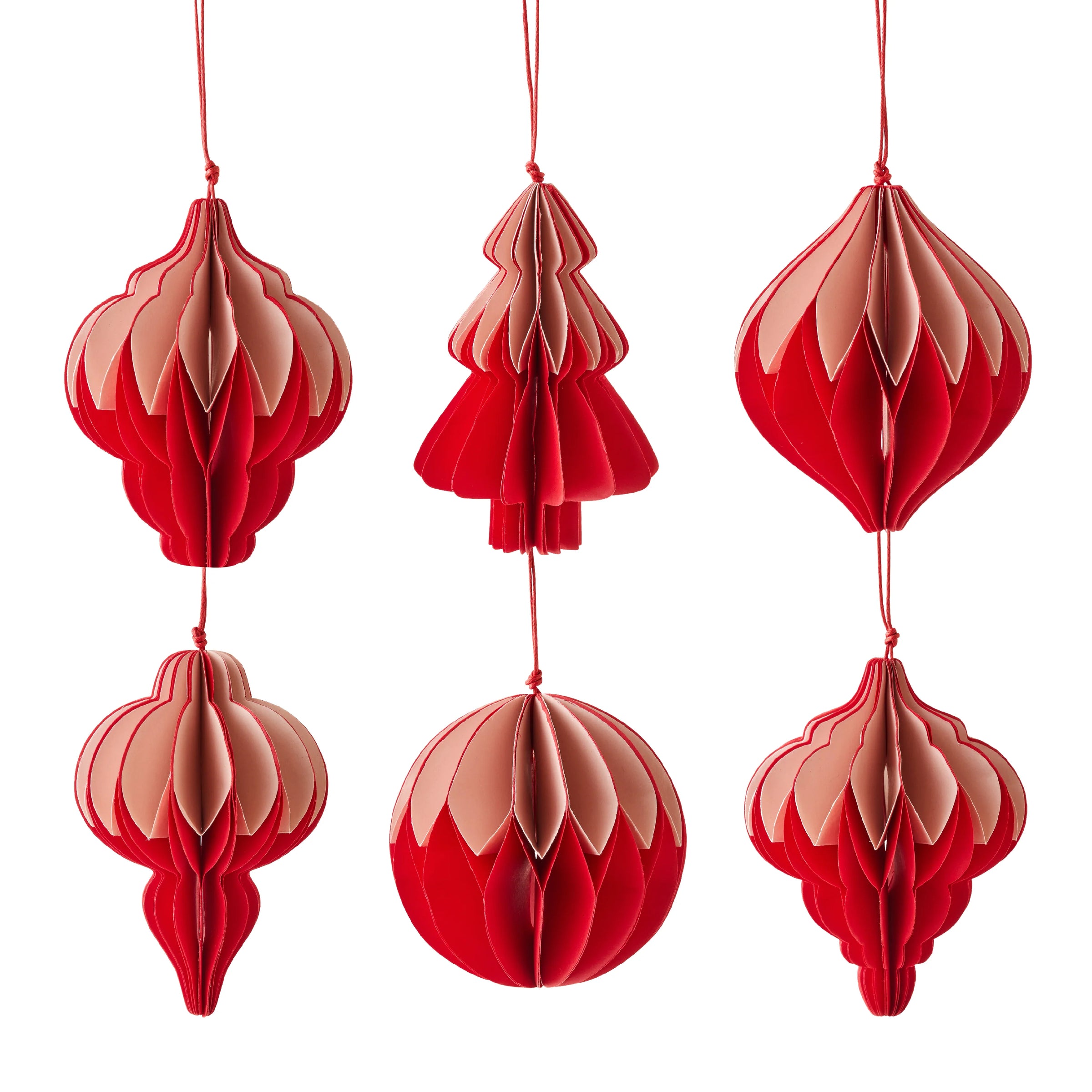 Natalia Paper Red/Pink Assorted Decoration Set