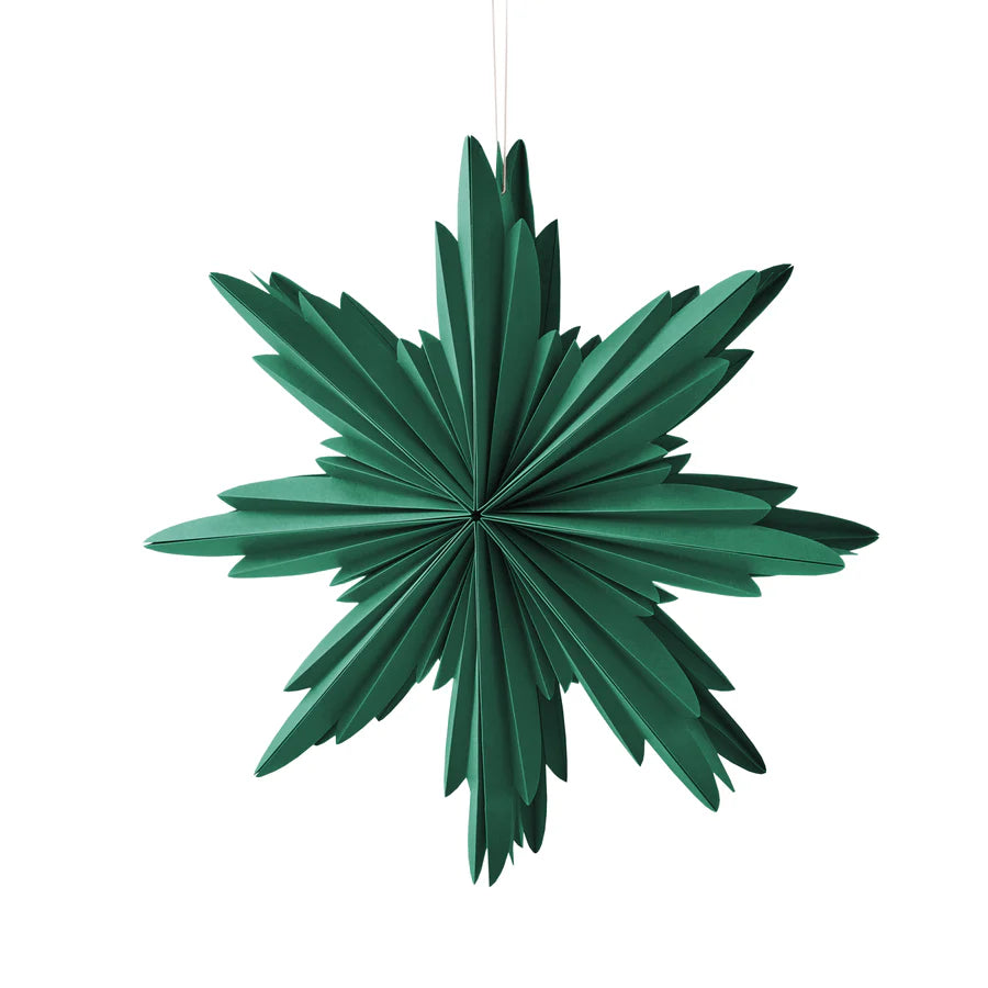 Natalia Paper Dark Green Star Decoration