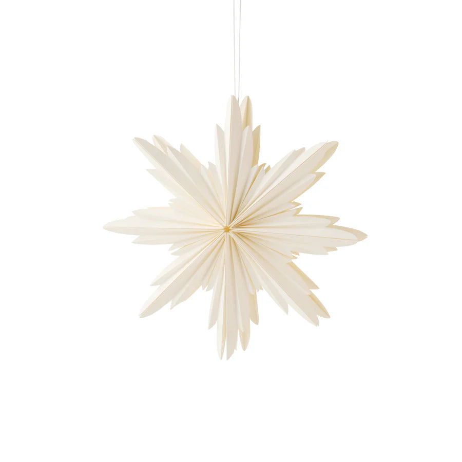 Natalia Paper Cream Star Decoration