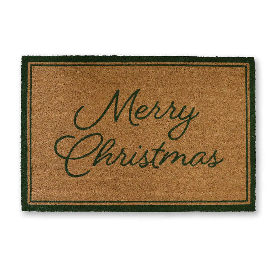 Merry Christmas Green Doormat
